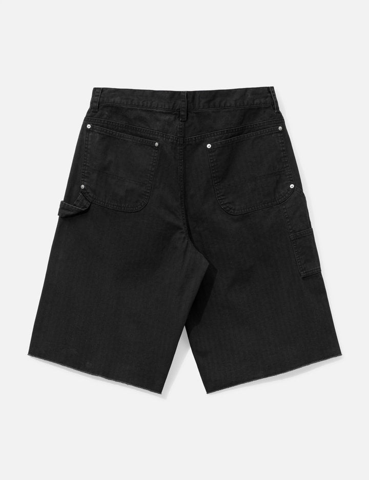 Hand Distressed HBT Double Knee Shorts