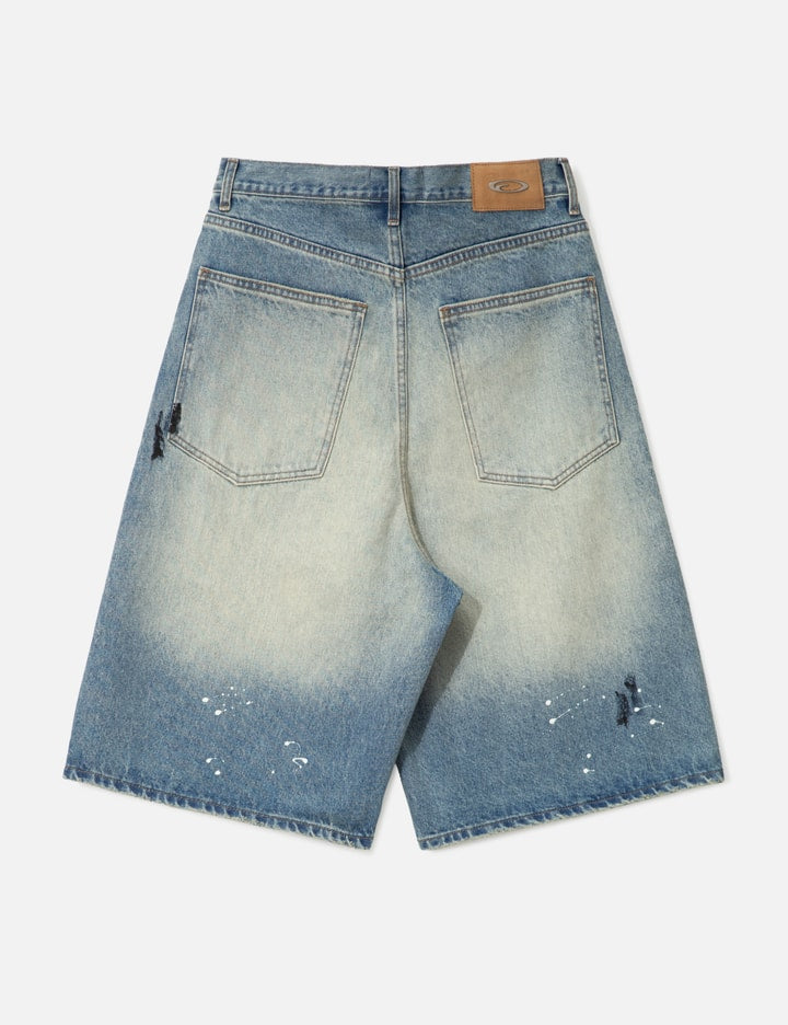 Dirty Mid Blue Baggy Shorts