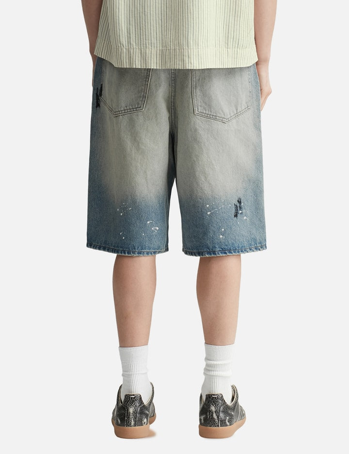 Dirty Mid Blue Baggy Shorts