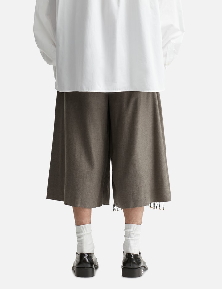 Gray Shortened Wide Leg Trouser