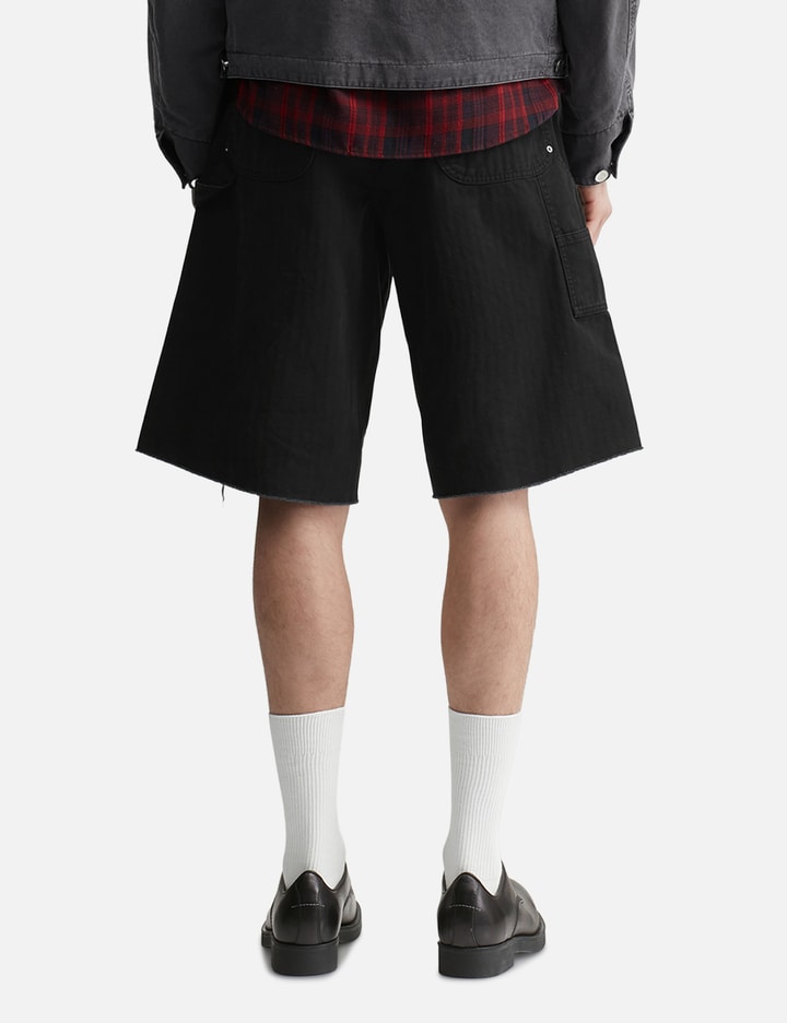 Hand Distressed HBT Double Knee Shorts