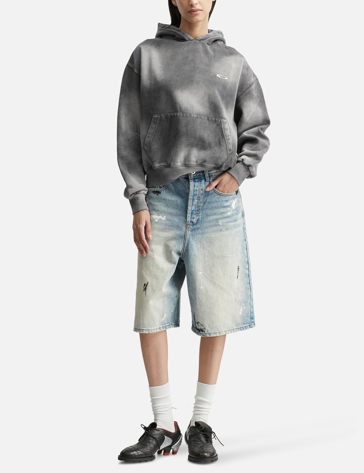 Dirty Mid Blue Baggy Shorts