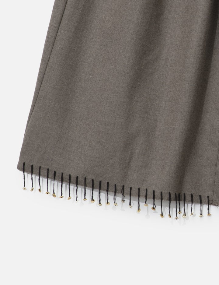 Gray Shortened Wide Leg Trouser