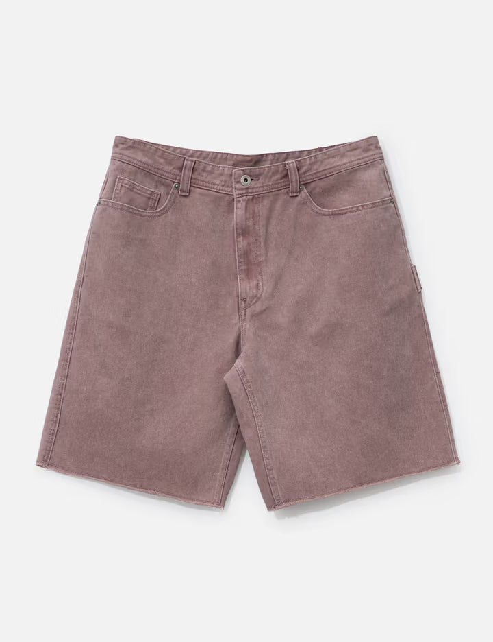 Washed Cutoff Denim Shorts