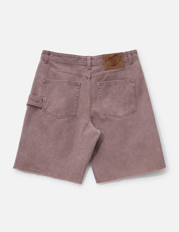 Washed Cutoff Denim Shorts