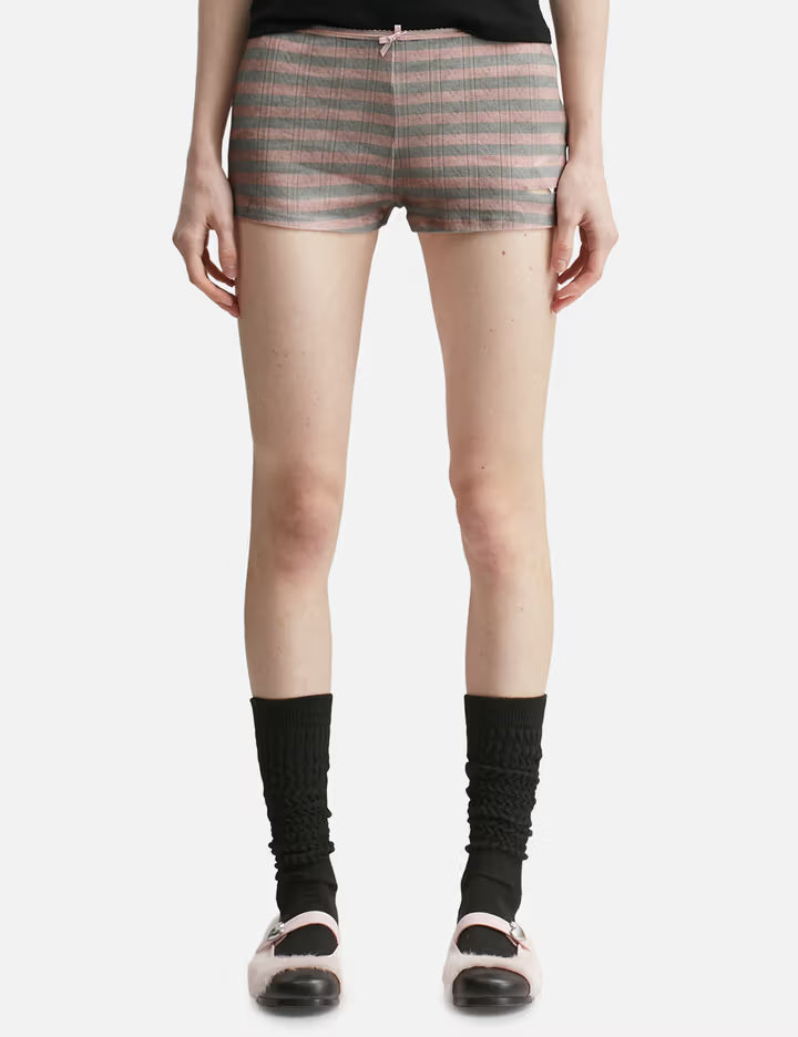 Pink Dirty Stripe Short