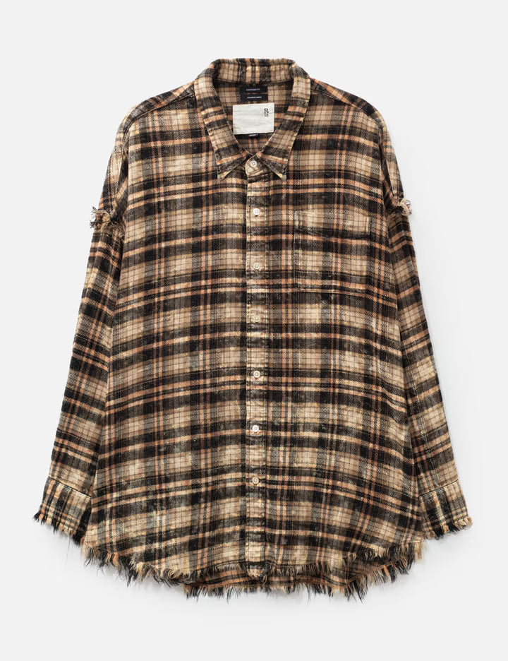 Shredded Seam Drop Neck Shirt