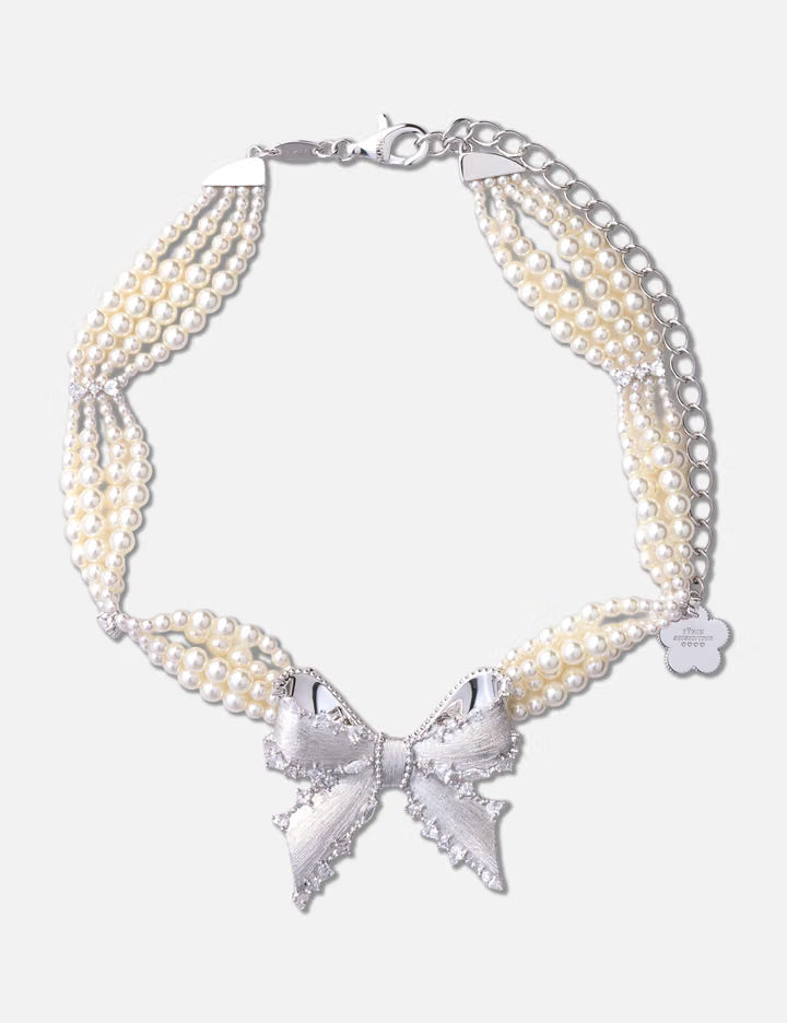 SHUSHU/TONG × YVMIN Bowknot Beaded Necklace