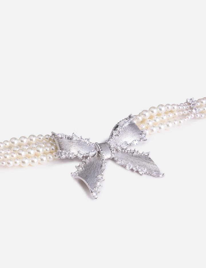 SHUSHU/TONG × YVMIN Bowknot Beaded Necklace