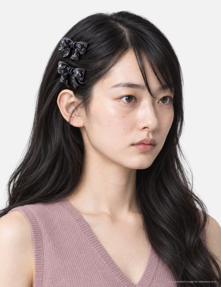 SHUSHU/TONG × YVMIN Floral Bowknot Resin Hair Clip