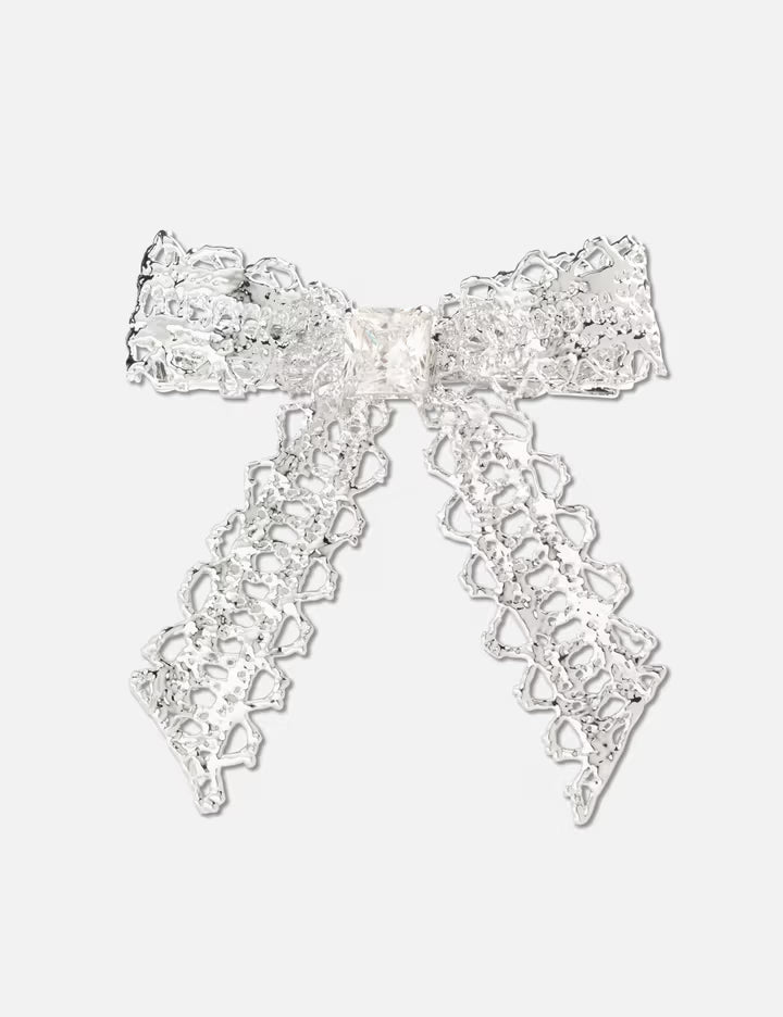 SHUSHU/TONG × YVMIN Lace Bowknot Gemstone Hair Clip