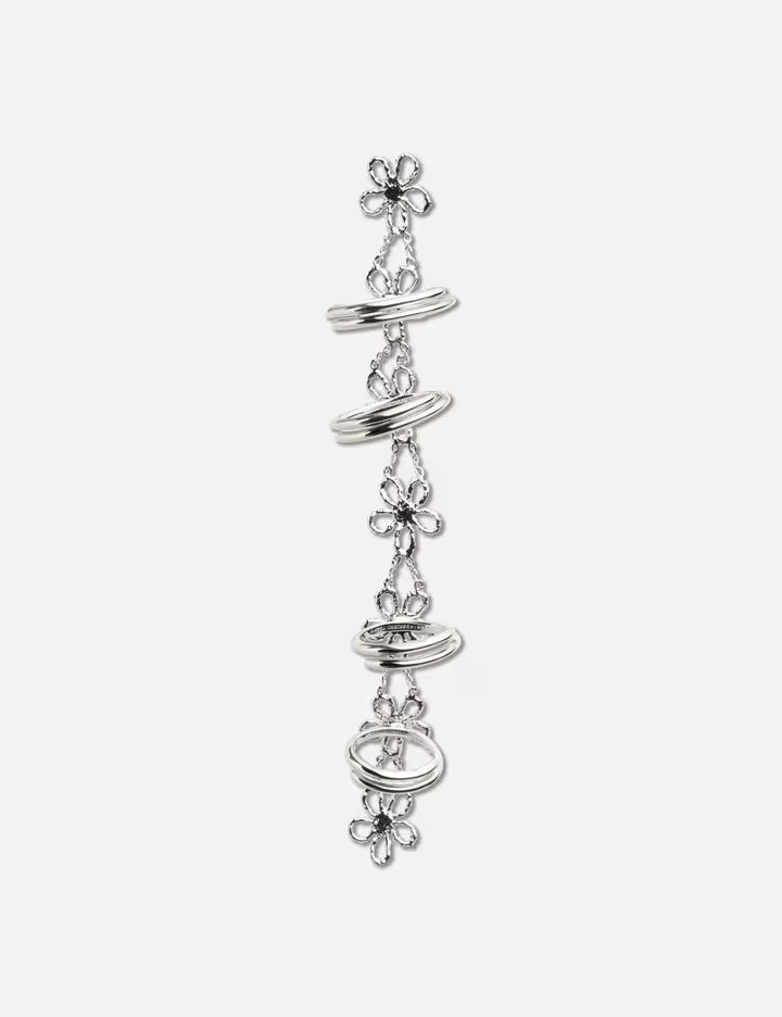 SHUSHU/TONG × YVMIN Lace Flower Soft Ring Set