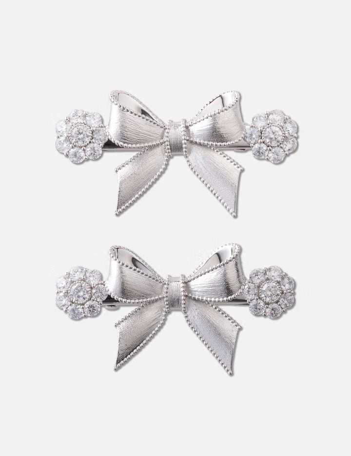 SHUSHU/TONG × YVMIN Short Bowknot Gemstone Hair Clip