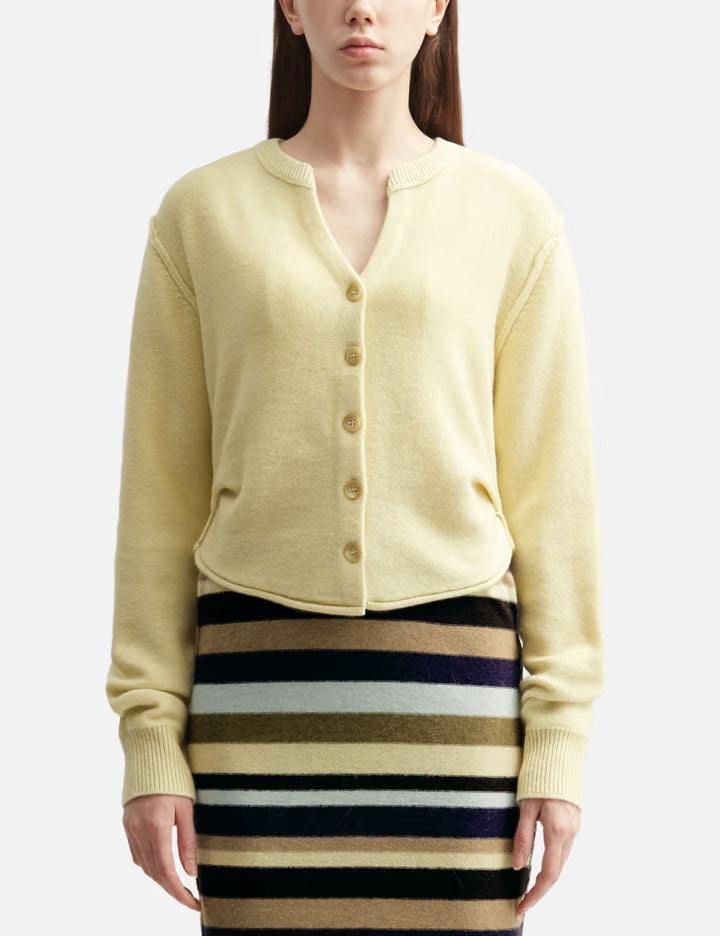 Side-Tuck Knit Cardigan