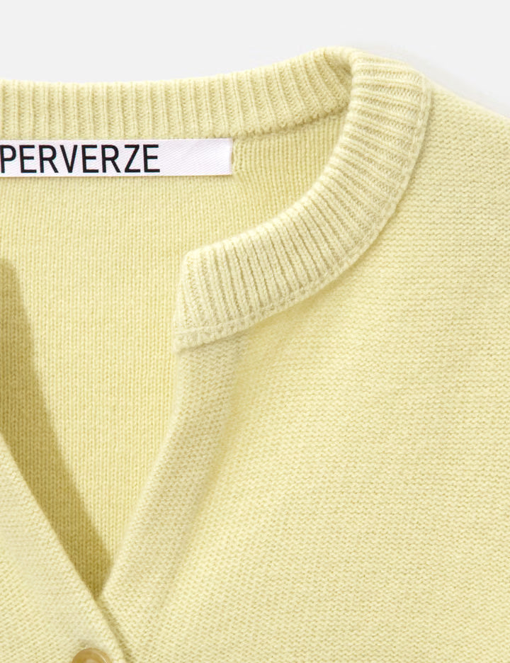 Side-Tuck Knit Cardigan
