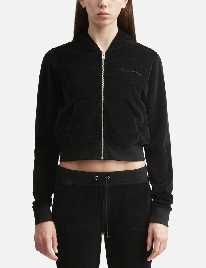 Signature Logo Krystal Zip Hoodie