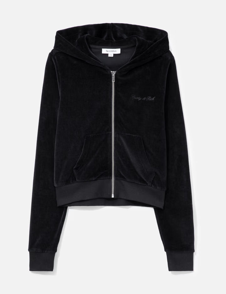 Signature Logo Krystal Zip Hoodie