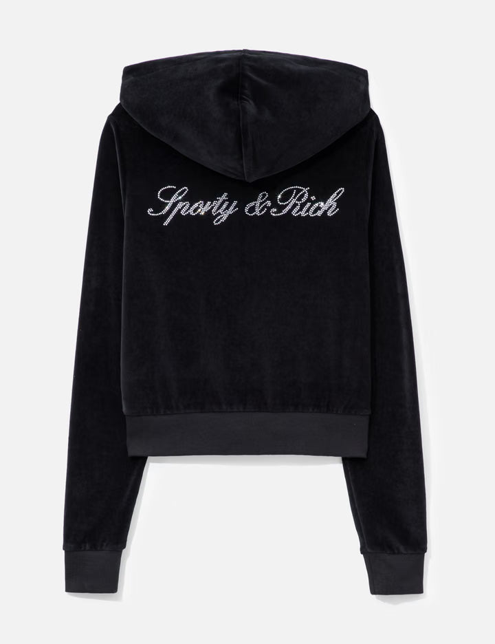 Signature Logo Krystal Zip Hoodie