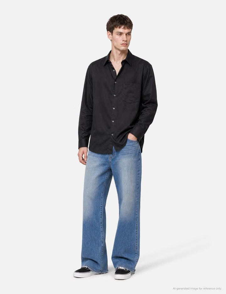Silk Blend Cotton Essential Shirt