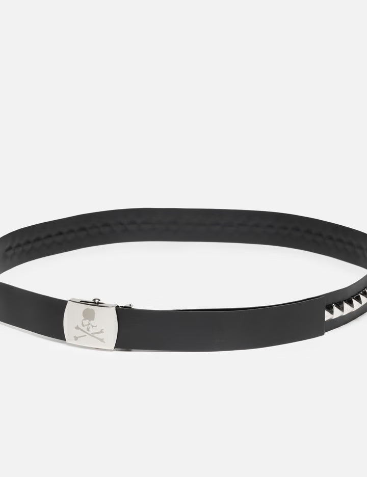 Single-Stud Leather Belt