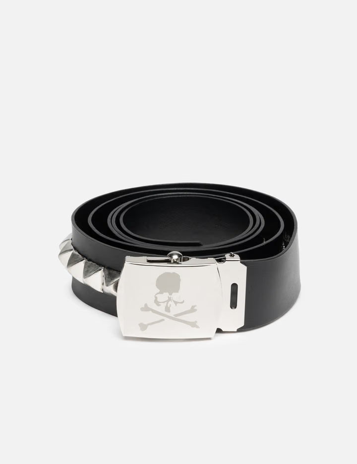 Single-Stud Leather Belt