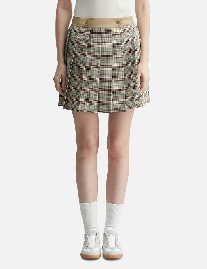 Checked Pleated Mini Skirt