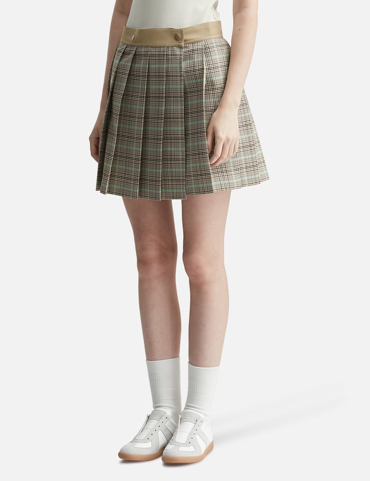 Checked Pleated Mini Skirt