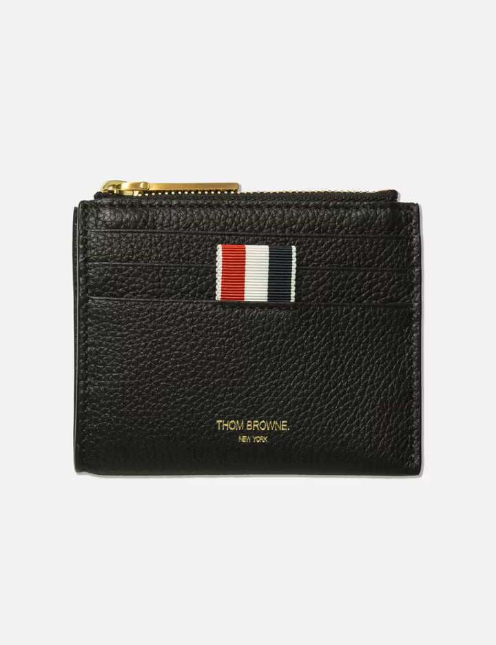 Soft Pebble Grain Zip Top Card Holder