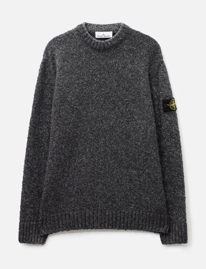 Speckled Wool Nylon Crewneck Jumper