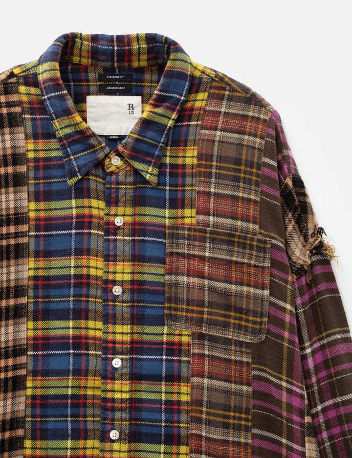 Spliced Drop Neck Shirt