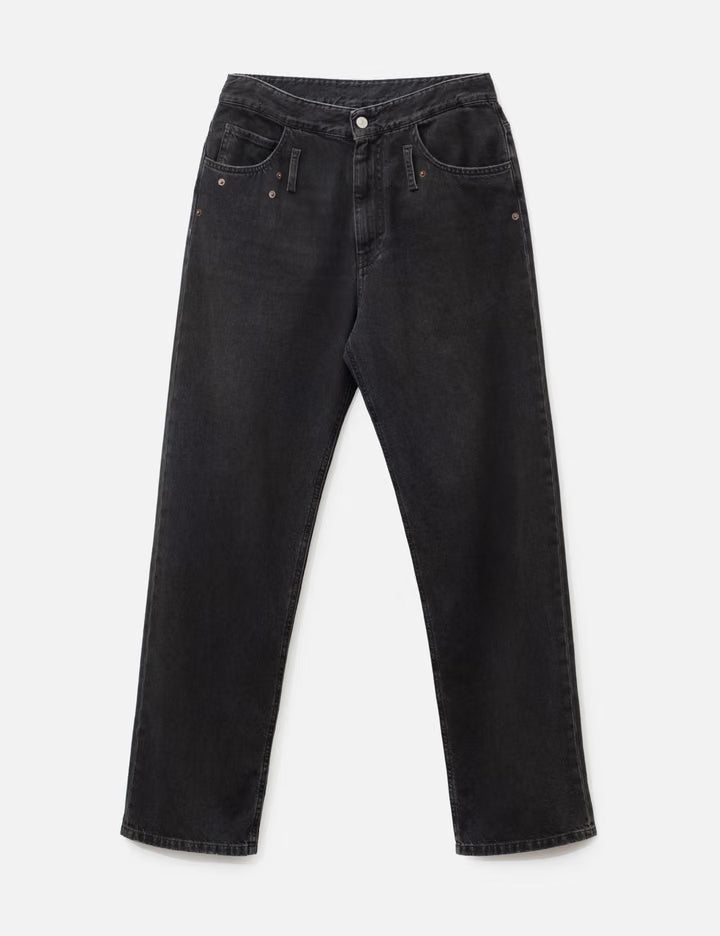 Straight-Leg Denim Jeans