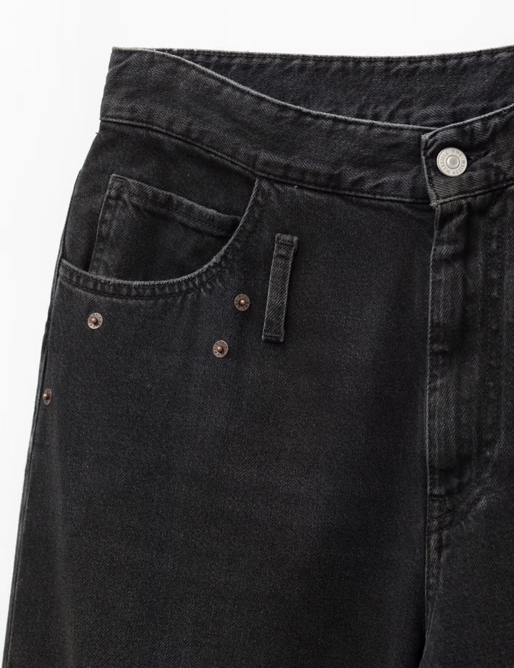 Straight-Leg Denim Jeans