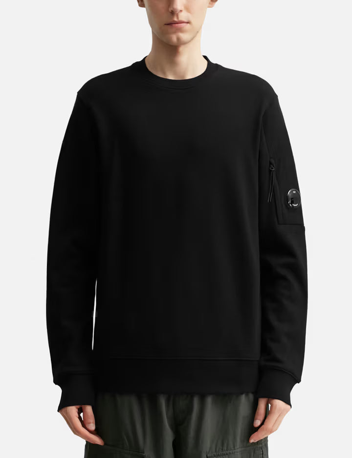 Cotton Diagonal Fleece Crewneck Sweatshirt