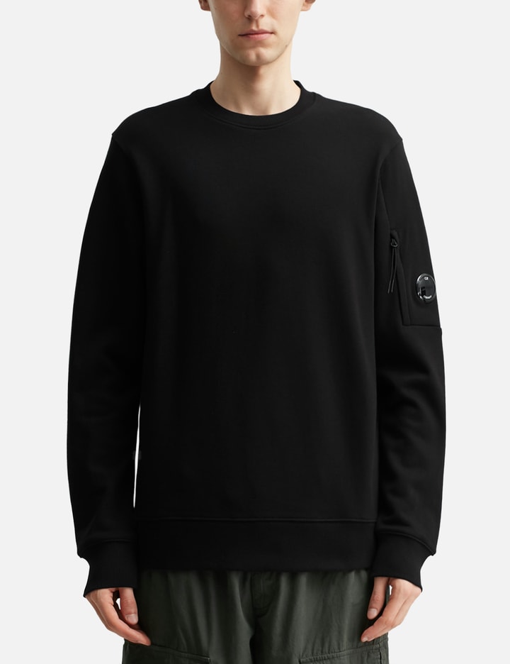 Cotton Diagonal Fleece Crewneck Sweatshirt