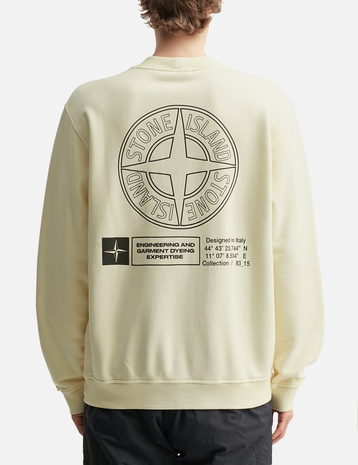 Cotton Fleece 'Industrial Four' Print Sweatshirt