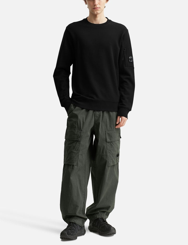 Cotton Diagonal Fleece Crewneck Sweatshirt