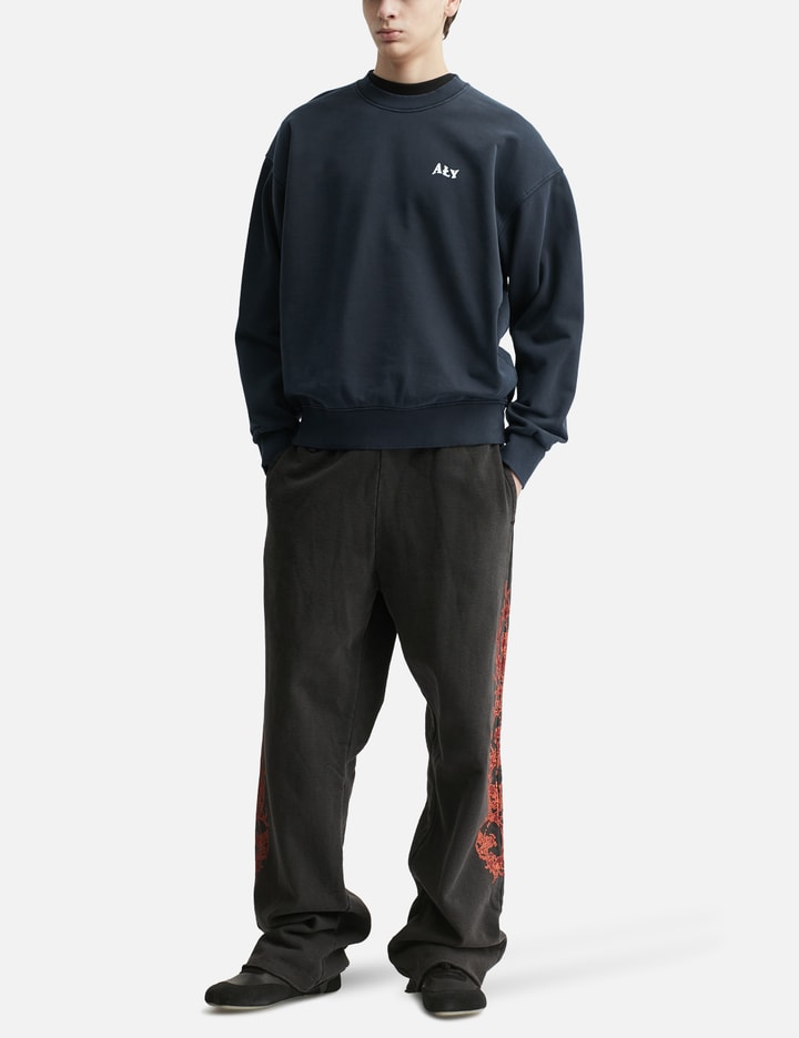 "Good Vibes Ahead Black Washed" Crewneck