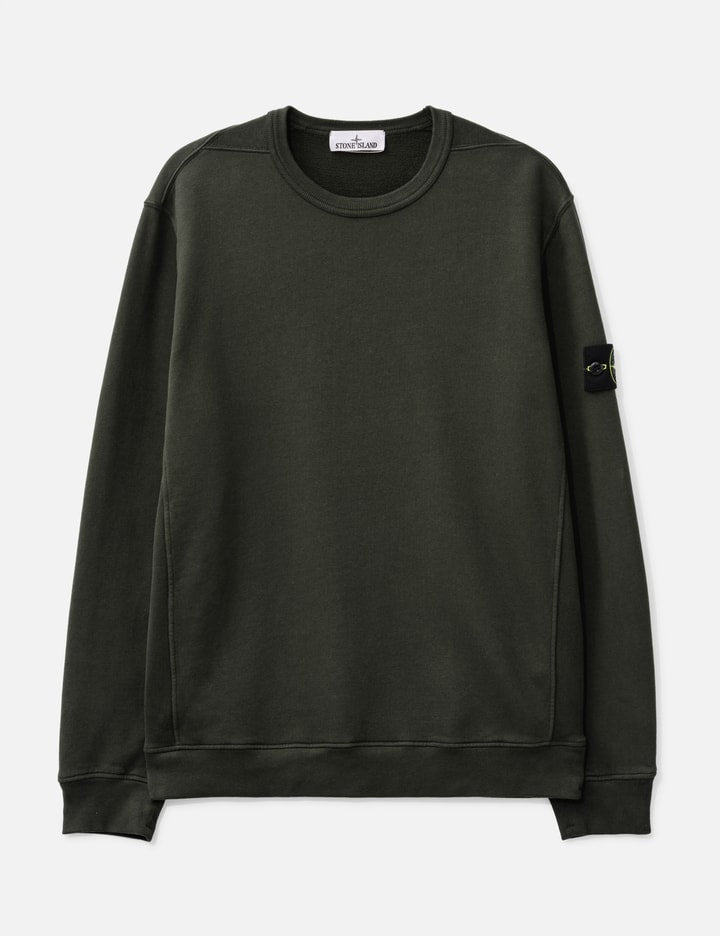 Brushed Organic Cotton Fleece Sweatshirt With Ribbed Inserts