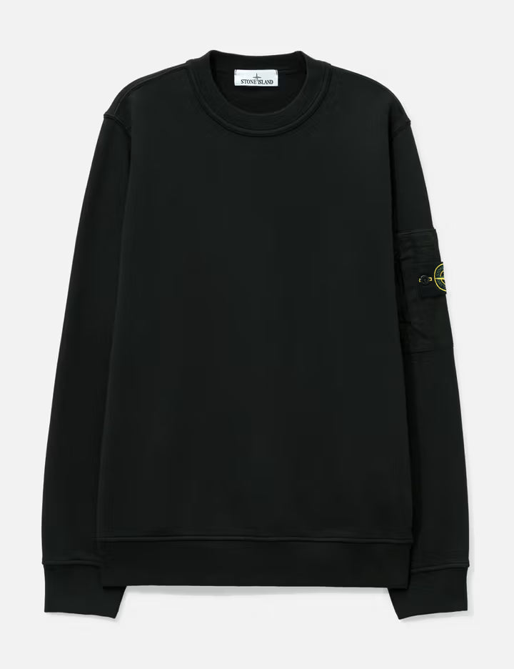 Cotton Fleece Crewneck Sweatshirt With Seasonal Pocket