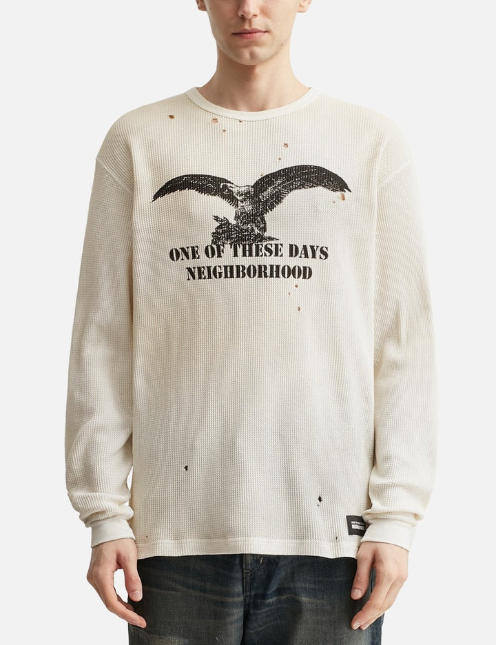 NH x OOTD . Waffle Fabric Crewneck Long Sleeve