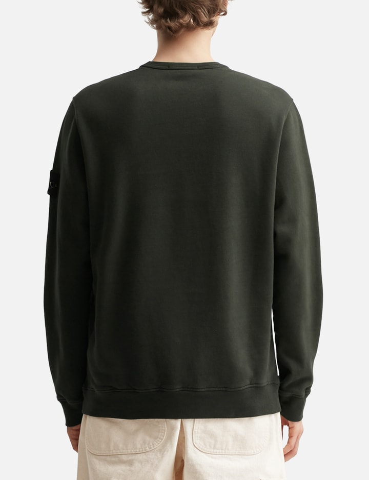 Brushed Organic Cotton Fleece Sweatshirt With Ribbed Inserts