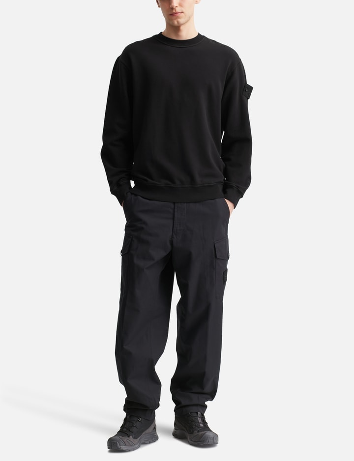 Stretch Cotton Fleece Crewneck