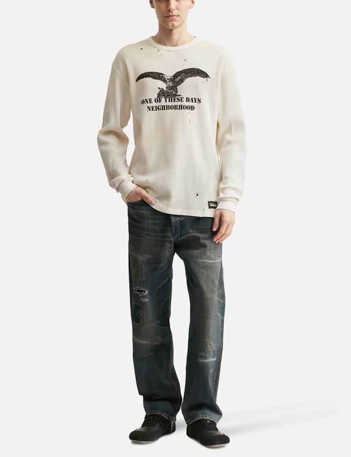 NH x OOTD . Waffle Fabric Crewneck Long Sleeve