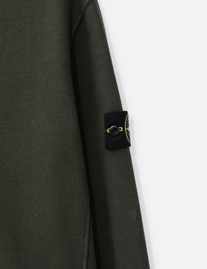 Brushed Organic Cotton Fleece Sweatshirt With Ribbed Inserts