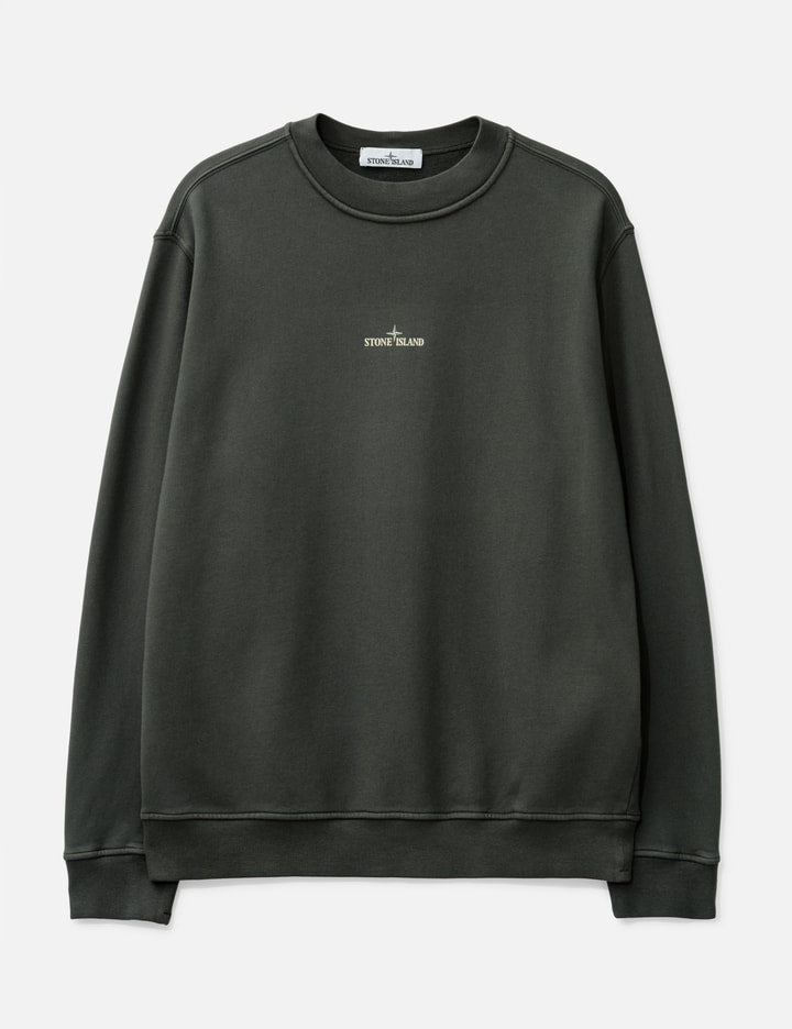 Cotton Fleece 'Industrial Four' Print Sweatshirt