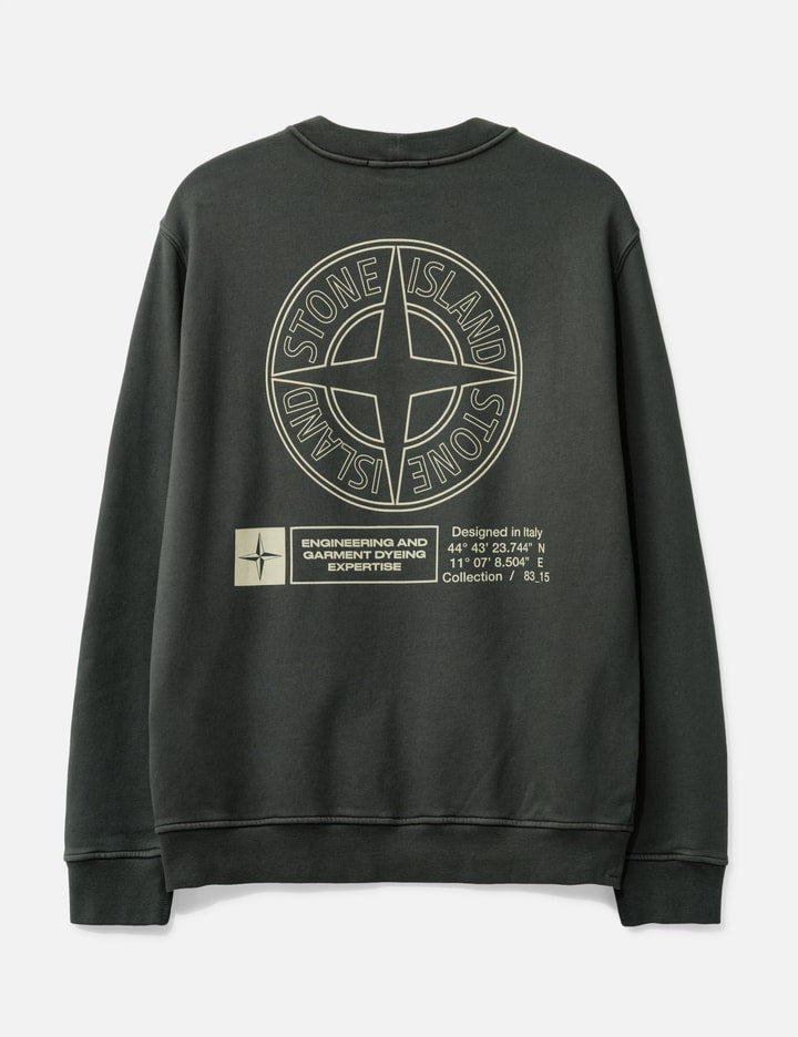 Cotton Fleece 'Industrial Four' Print Sweatshirt