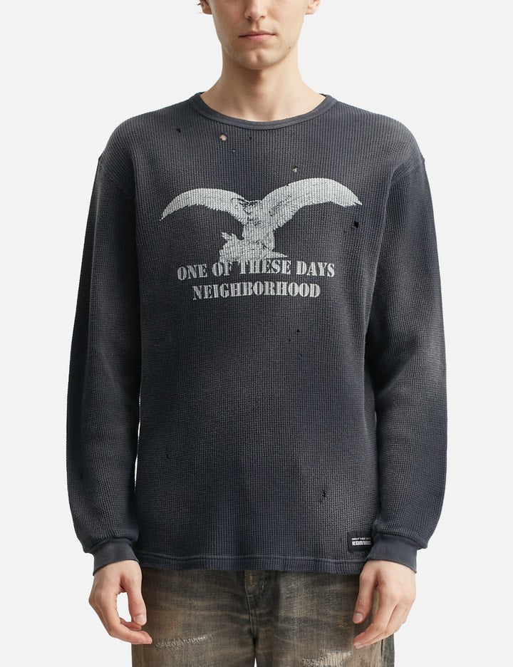 NH x OOTD . Waffle Fabric Crewneck Long Sleeve