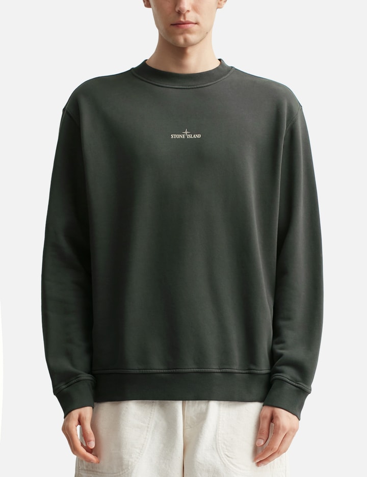 Cotton Fleece 'Industrial Four' Print Sweatshirt