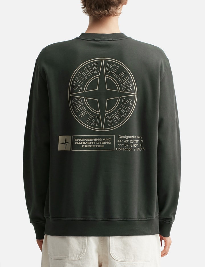 Cotton Fleece 'Industrial Four' Print Sweatshirt