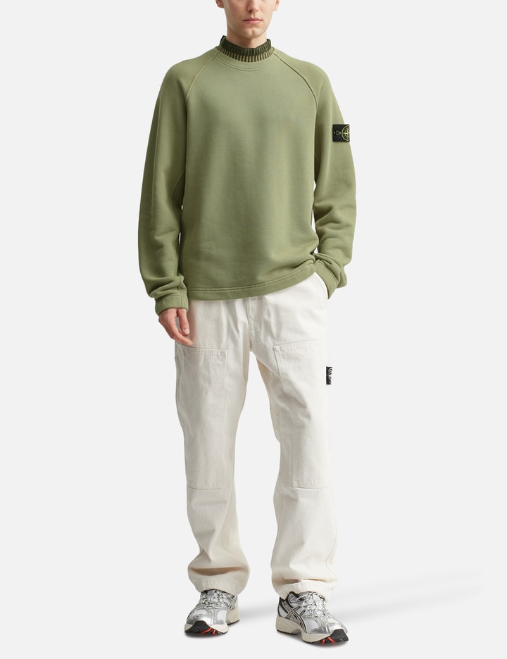 Organic Cotton Diagonal Fleece Crewneck Sweatshirt